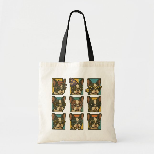 Tote Bag Trendsetters Boston Terrier (Devant)