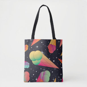 Tote Bag Trendy ice cream seamless pattern. Ice cream cones