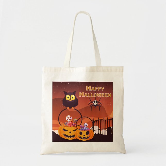 Tote Bag Très Joli Halloween design (Devant)