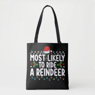 Tote Bag Très Probable De Faire Le Tour D'Un Reindeer Père