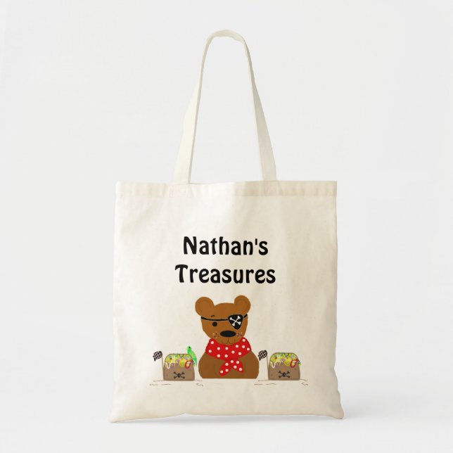 Tote Bag Trésors d'ours pirate (Devant)