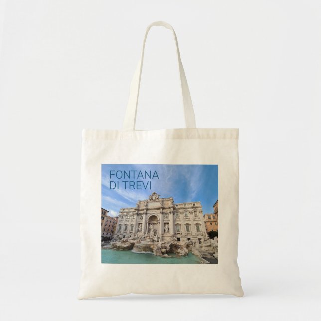 Tote Bag Trevi Fontaine Rome Italie Vacances Panorama (Devant)