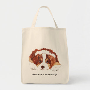 Tote Bag Tri chiot australien rouge de berger