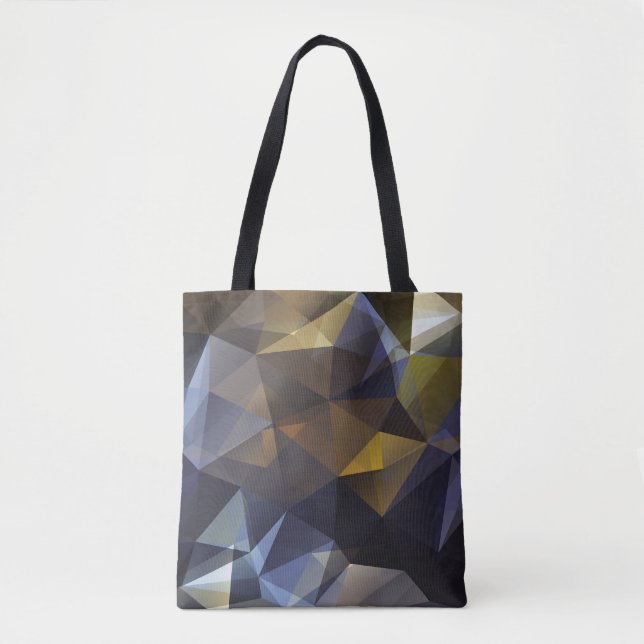 Tote Bag Triangle brillant vintage, texture diamant. (Devant)