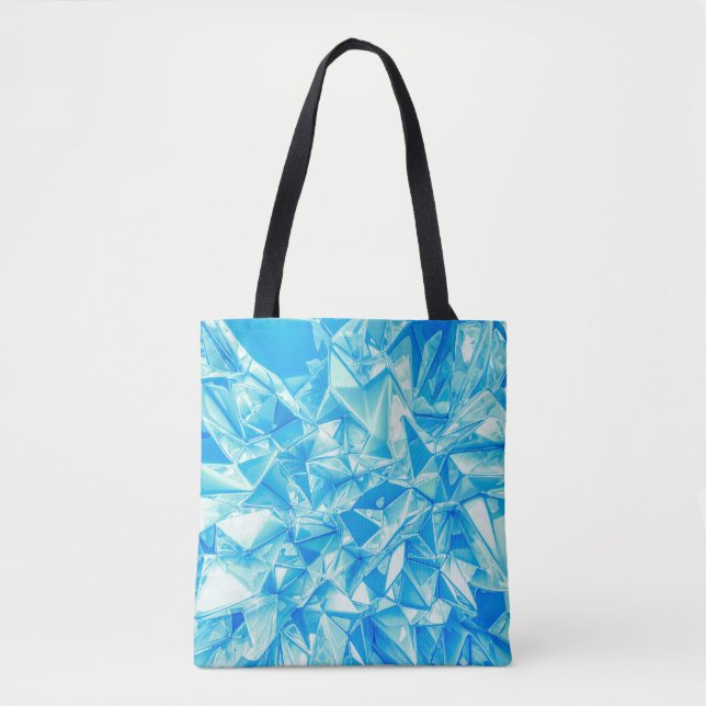 Tote Bag Triangle cristal, arrière - plan rendu 3D. (Devant)
