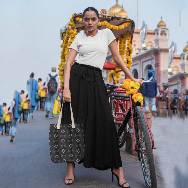 Tote Bag Triangle géo-diagonal (Créateur téléchargé)