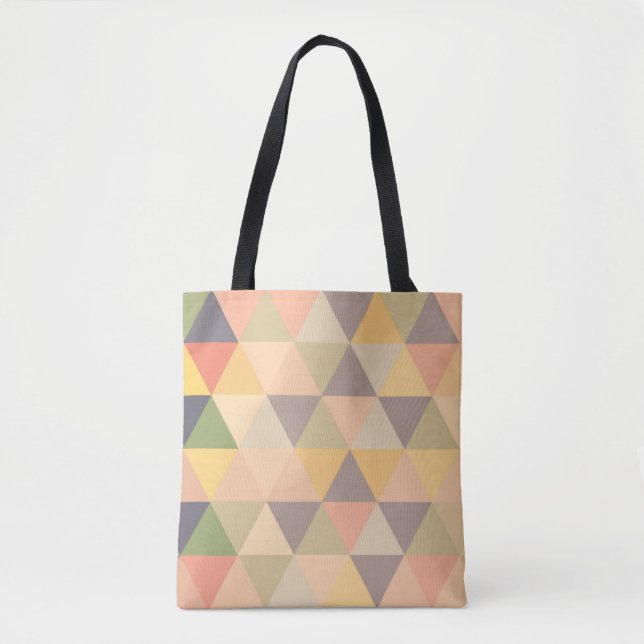 Tote Bag Triangles Abstraits Fade moderne Motif géométrique (Devant)
