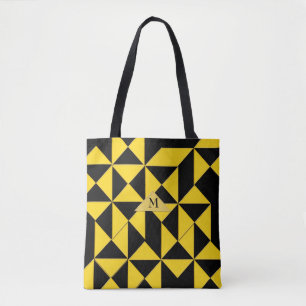 Tote Bag Triangles de couleur or Abstrait géométrique