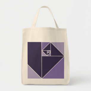 Tote Bag Triangles d'or de rapport (pourpres)