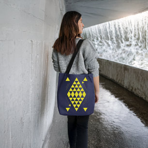 Tote Bag Triangles géométriques jaunes