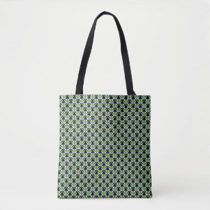 Tote Bag Triangles verts