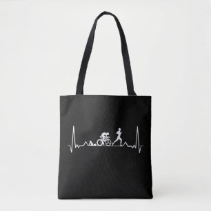 Tote Bag Triathlon Heartbeat