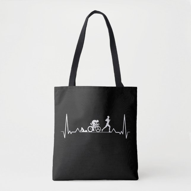 Tote Bag Triathlon Heartbeat (Devant)