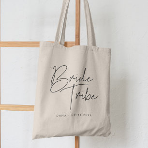 Tote Bag Tribe de mariée minimaliste moderne