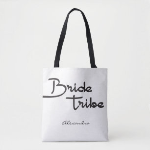 Tote Bag Tribu de jeune mariée, nom personnalisé, cadeau de