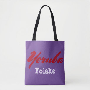 Tote Bag Tribu du Yoruba pourpre
