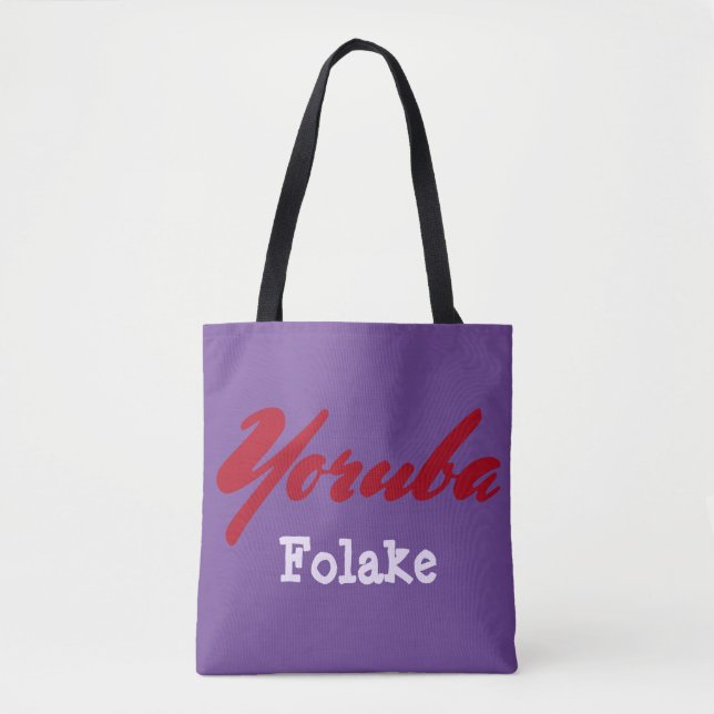 Tote Bag Tribu Yoruba Violet (Devant)