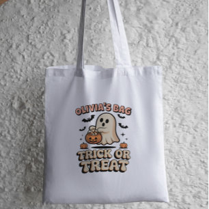 Tote Bag Trick Ghost personnalisé ou traitement Retro Hallo