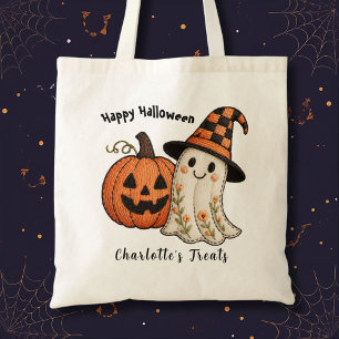 Tote Bag Trick or Treat Citrouille Fantôme Budget Halloween