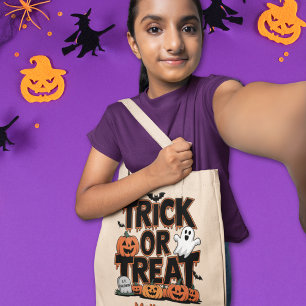 Tote Bag Trick or Treat / Happy Halloween personnalisé