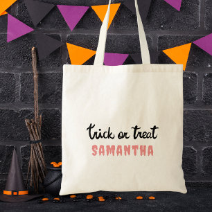 Tote Bag Trick or Treat Moderne Mignon & Simple Halloween