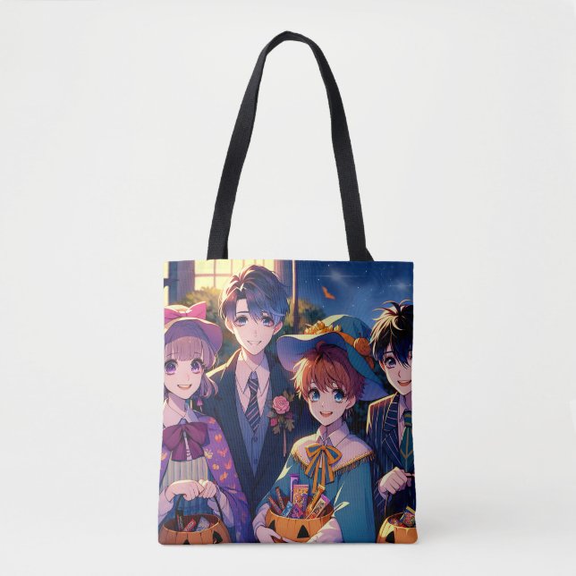 Tote Bag Trick ou traitement des enfants en costumes Hallow (Devant)