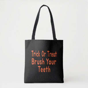 Tote Bag Trick Ou Traiter Bronzez Vos Dents Halloween Denti