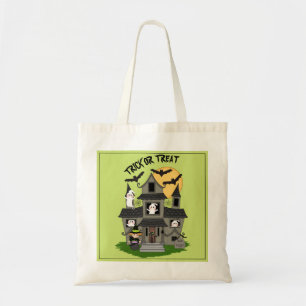Tote Bag Trick ou traiter Halloween maison hantée et sorciè
