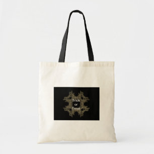 Tote Bag Trick ou traiter l'art fractal Cobweb sur le noir