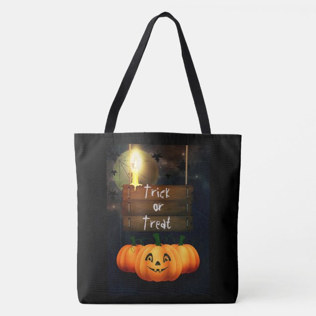 Tote Bag Trick ou Treat Citrouilles (Devant)