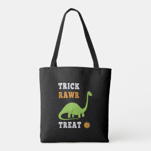 Tote Bag Trick Rawr Treat Cute Halloween Brontosaurus Dino