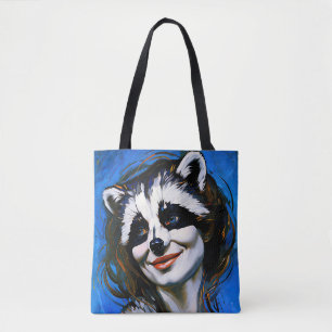 Tote Bag Trickster du raton laveur "Velka Teyani"