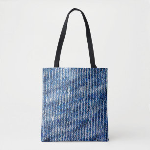 Tote Bag Tricot bleu texture laine fermer fond photo