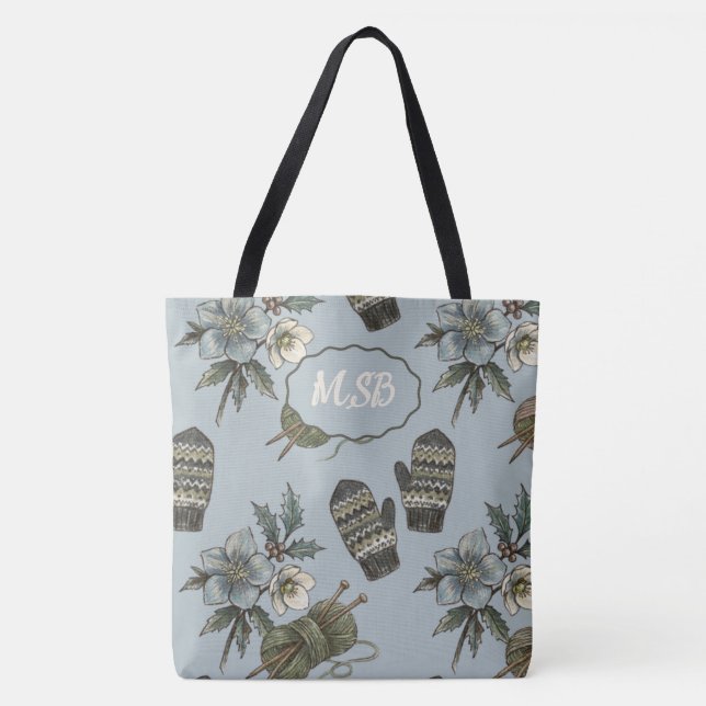 Tote Bag Tricot de mitaines d'hiver (Devant)