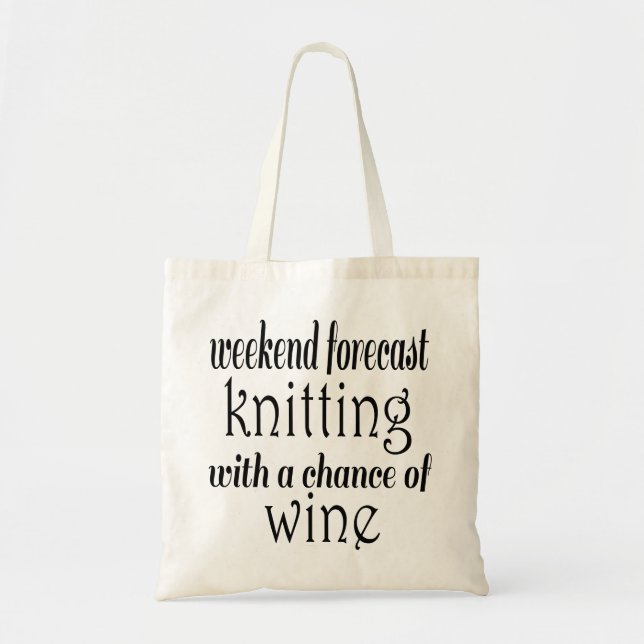 Tote Bag Tricot et vin (Devant)