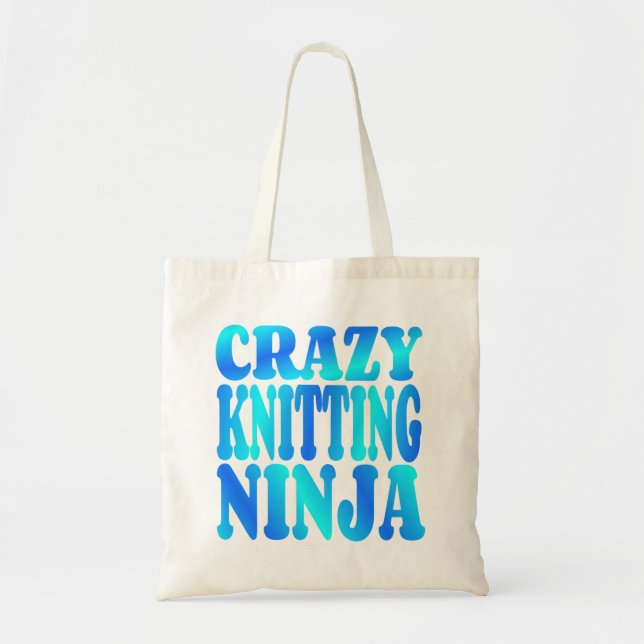 Tote Bag Tricot fou Ninja (Devant)