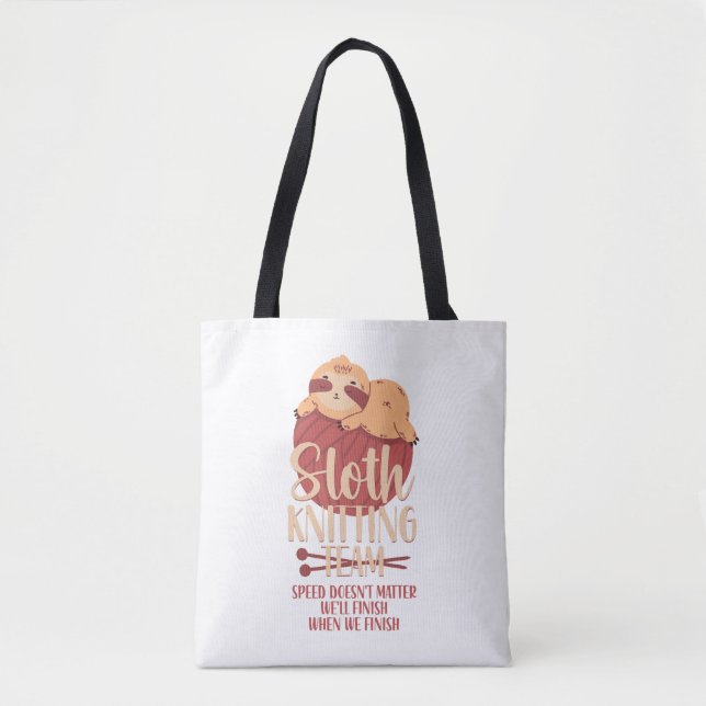 Tote Bag Tricot Knitter Sloth (Devant)
