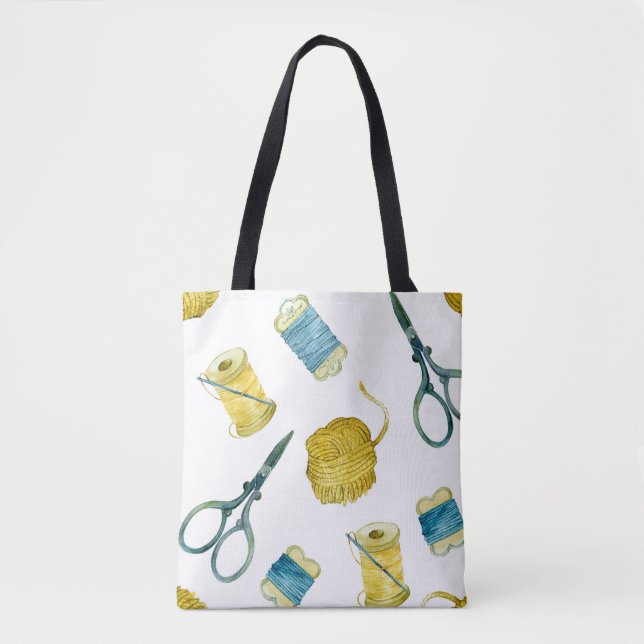 Tote Bag Tricot motif sans faille (Devant)