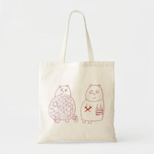 Tote Bag Tricot Ours et laine avec balle
