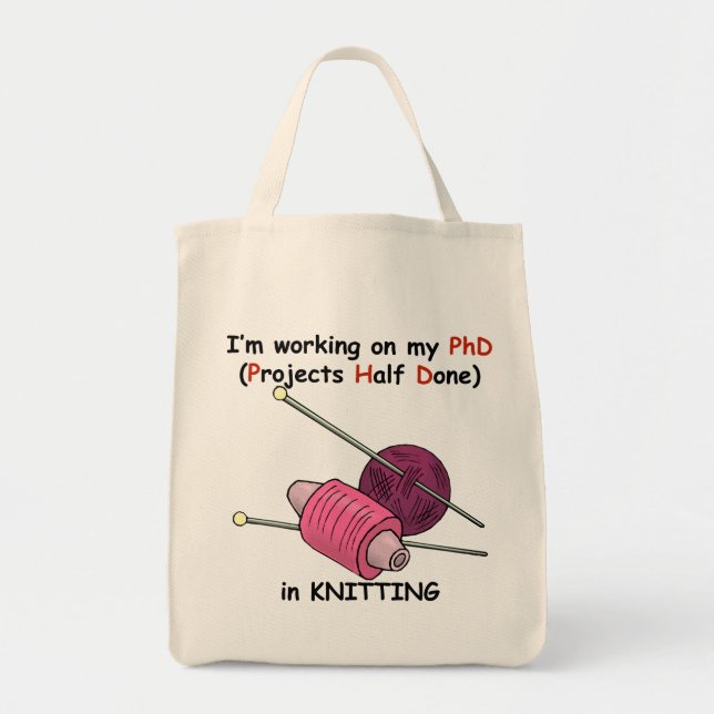 Tote Bag Tricot PhD (Devant)