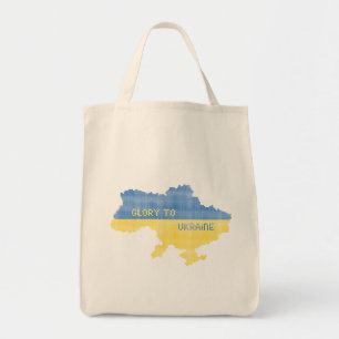 Tote Bag Tricot Ukraine texte de la carte d'Etat Gloire à l