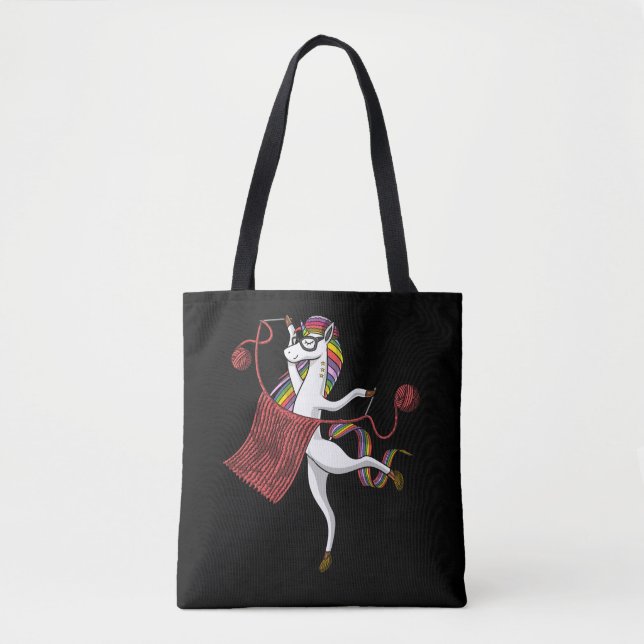 Tote Bag Tricoteuse magique de fil de maman de licorne de (Devant)