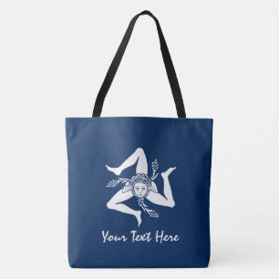 Tote Bag Trinacria sicilien votre texte et couleur