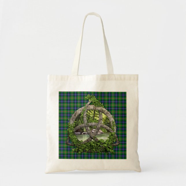 Tote Bag Trinité de Celtic de tartan de Jones de clan (Devant)