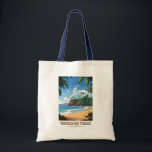 Tote Bag Trinité-et-Tobago Caraïbes Travel Art Vintage<br><div class="desc">Trinité-et-Tobago rétro design de voyage vectoriel. Trinité-et-Tobago est connue pour ses plages,  sa culture et sa faune. Le pays est considéré comme l'un des pays les plus prospères et industrialisés des Caraïbes.</div>