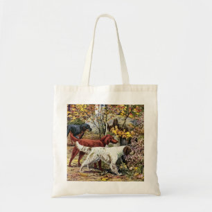 Tote Bag Trio de réglages de chiens vintages