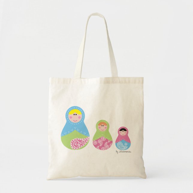 Tote Bag Trio Matrioskas pasley (Devant)