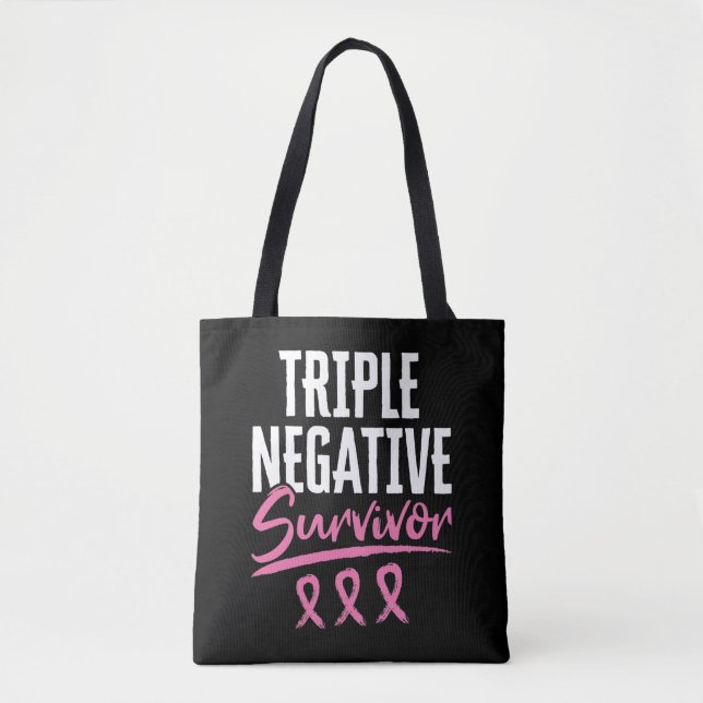 Tote Bag Triple cancer du sein de survivant négatif TNBC (Devant)