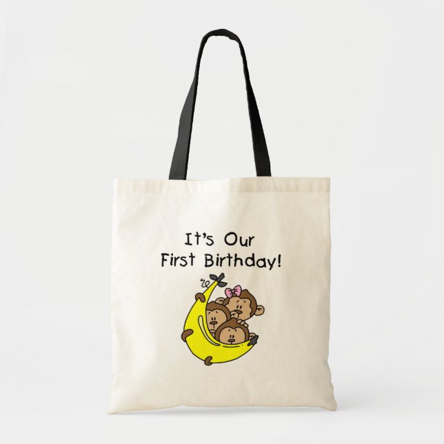 Tote Bag Triplets 1er - Deux garçons, une fille (Devant)