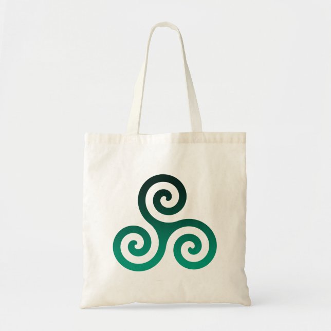Tote Bag Triskele vert (Devant)